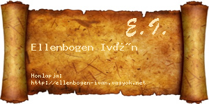 Ellenbogen Iván névjegykártya