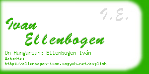 ivan ellenbogen business card