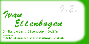 ivan ellenbogen business card